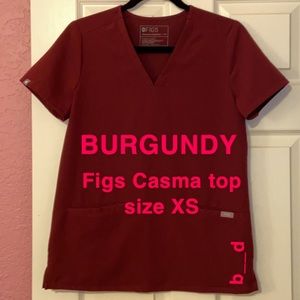 Figs BURGUNDY Casma top XS